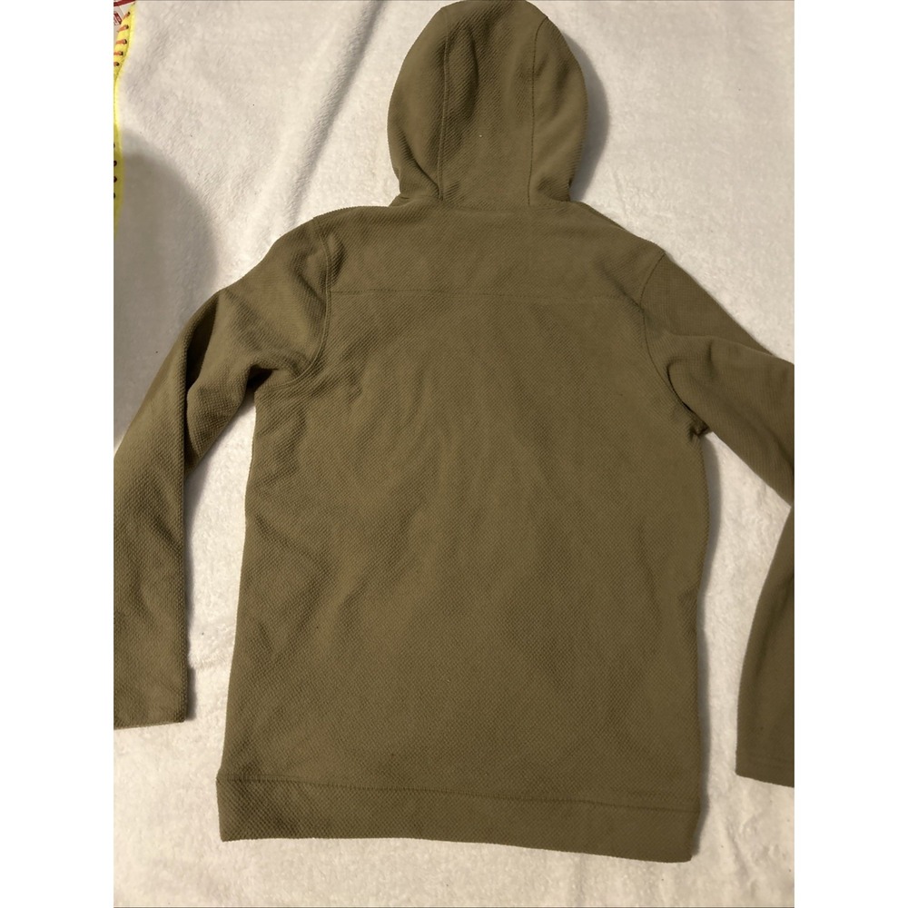 Under Armour Hoodie Mens Small Olive Thermal Fleece Waffle Long Sleeve Loose - Picture 2 of 7